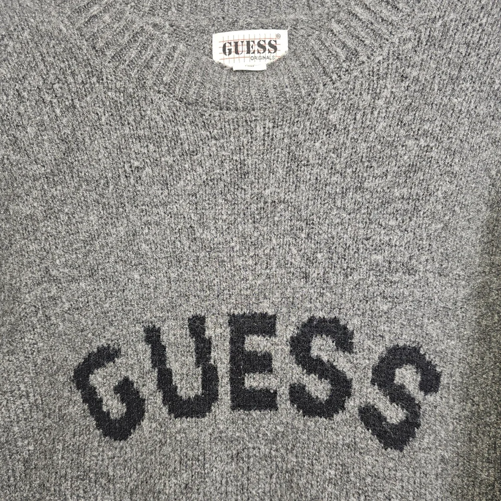 Vintage 90s Guess Originals Jans Sweater in Marled Grey Heather - Picture 2 of 9